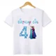 thumbnail image 3 of Camiseta de algodón de cumpleaños para niña de Elsa, Anna y Frozen de Disney, ropa para niños de 1, 2, 3, 4, 5, 6, 7, 8 y 9 años, ropa para bebés, 3 of 5