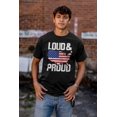 thumbnail image 5 of Loud Proud American State Flag Map Men's Graphic T Shirt Tees Brisco Brands M, 5 of 6