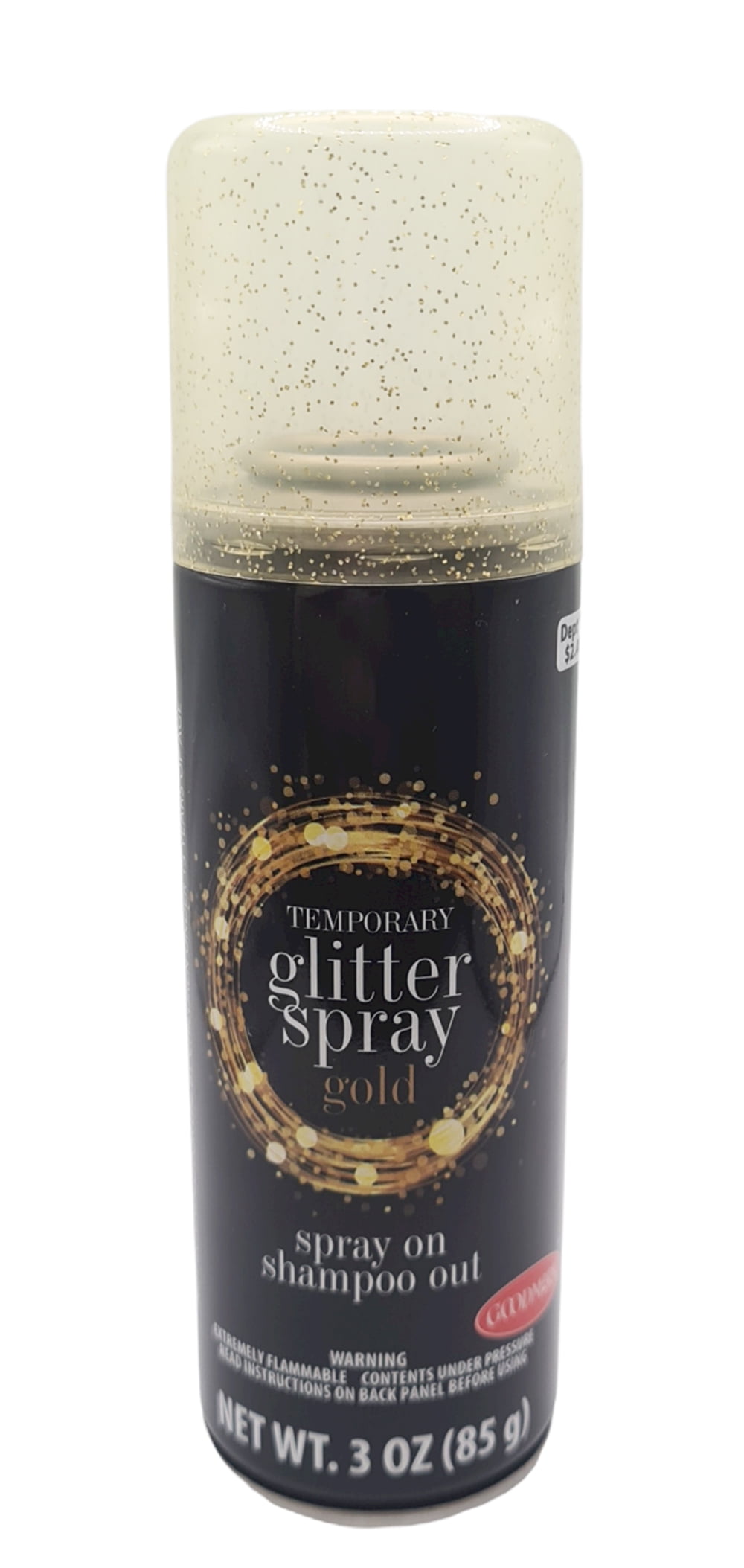 Goodmark Halloween Glitter Spray Makeup, Gold, Unisex, Adult, Net Wt