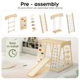 thumbnail image 5 of 8 in 1 Kids Indoor Playground Jungle Gym Playset, Montessori Large Wooden Climbing Toys Indoor Playhouse for Toddlers, Climber with Slide and Swing, Age 3-8, 5 of 8