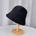 thumbnail image 7 of Winter Hats for Women Fleece Lined Beanie Knit Chunky Womens Snow Cap Women's Winter Plush Bucket Hat Windproof Warm Earprotection Fisherman's Hat Black, 7 of 7