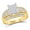 10Kt Yellow 7, variant on 10K Yellow Gold Princess Diamond Cluster Bridal Engagement Ring 0.50cttw