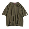 thumbnail image 5 of Rggeeun Men'S Tshirts Solid Color Short Sleeve Crew Neck Soft Breathable Loose Fit for Summer Party Delicate Shirts,Green,Xxxl, 5 of 5