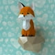 thumbnail image 5 of Seitruly Animales de cartón 3D de dibujos animados de Papercraft, ligeros y fáciles de llevar, juguetes de papel de aplicación amplia cartulina zorro dormido, 5 of 6