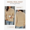 thumbnail image 6 of Asyoly Women's Winter Turtleneck Batwing Sleeve Knit Sweaters Pullover Casual Jumper Tops, 6 of 7