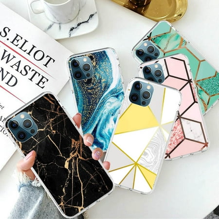 Marble Glitter Phone Cases for iPhone 11 12 13 Pro Max Samsung A51A71 Huawei Mate 30 Lite Xiaomi Redmi K30 Print TPU Clear Covers Protector Shockproof Shell Xmas Fundas Coque Carcasa Capa