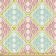 thumbnail image 1 of Vintage Fabric by the Yard, Abstract Lattice Inspired Repetition with Wavy Mosaic Rhombuses, Decorative Upholstery Fabric for Sofas and Home Accents, Green Coral by Ambesonne, 1 of 5