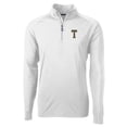 thumbnail image 2 of Men's Cutter & Buck White Georgia Tech Yellow Jackets Adapt Eco Knit Stretch Recycled Quarter-Zip Pullover Top, 2 of 3