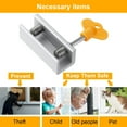 thumbnail image 5 of YQHWQ 4 Sets Sliding Window Locks Window Door Security Locks Window Stops Window Security Bars with Key Adjustable Aluminum Window Security Locks for Home Bedroom School and Office Sets, 5 of 5