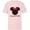 Soft Pink, variant on Disney Minnie Mouse Red Bow Icon Daughter Family- Short Sleeve T-Shirt for Kids - Customized-White