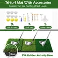 thumbnail image 2 of 10x7ft Golf Practice Net with Tri-Turf Mat - Heavy-Duty Backyard Driving & Indoor Hitting Aid, Swing Training System with Target, Balls, Tee, Bag - Portable Golf Net for Men & Facility Use, 2 of 7