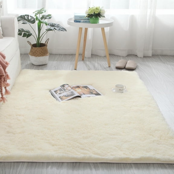 Hxoliqit Kitchen Rug Modern Soft Small Shaggy Rug For Bedroom Livingroom Dorm Kids Room Indoor Home Decorative Non Slip Plush Furry Area Rugs Comfy Nursery Floor Carpet Yellow