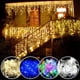 thumbnail image 2 of Luces navideñas en cascada para decoración de exteriores, 5 m de caída, 0,4-0,6 m, luces LED, cadena de luces, decoración para fiestas, jardines y aleros, 2 of 5