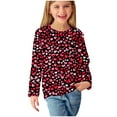 thumbnail image 6 of WRKEKC Girls Long Sleeve Shirts, Girls' Long Sleeve Tees, Boys' and Girls' Long Sleeve with Strawberry Print Pullover Long Sleeve Round Neck Tops T-Shirts, 6 of 6