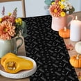thumbnail image 4 of ERUNPONLY Black Botanical Table Runner - 72 Inch Long Vintage Wildflower Wheat Leaf Floral Cotton and Linen Blended Dress Scarves Farmhouse Table Runner for Kitchen Dining, Coffee Table, 13" x 72", 4 of 8