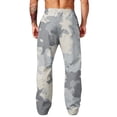 thumbnail image 7 of Hsovts Camo Sweatpants for Men Lounge Loose Elastic Waist Straight Leg Workout Fashion Sweatpants Running Pants with Pockets Gray L, 7 of 7