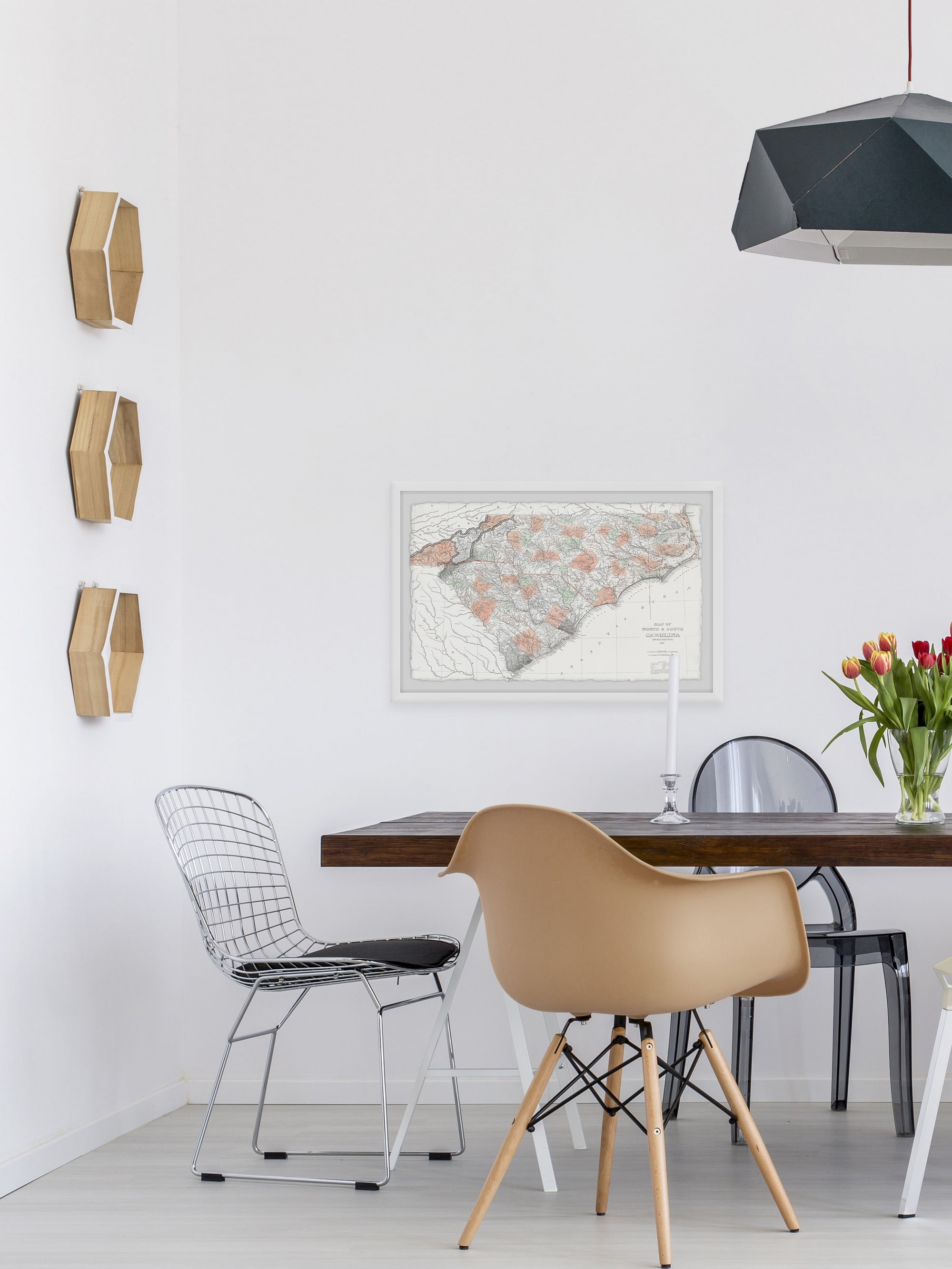 Marmont Hill Spots Map Framed Wall Art