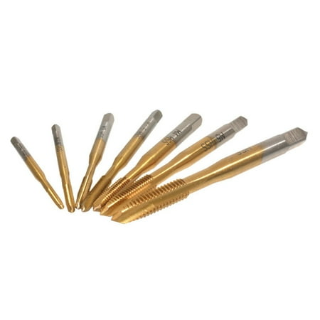 

7Pcs M2/M2.5/M3/M3.5/M4/M5/M6 HSS Metric Straight Flute Thread Screw