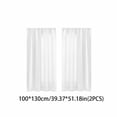 thumbnail image 3 of Surpdew Linen Short Curtains for Small Window 36 Inch Length 2 Panels Set for Bedroom Living Room Bathroomt Cabinet Basement, Light Filtering Textured Short Kitchen Curtains Over Sink, 3 of 6