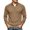 Brown, variant on Mens Pullover Sweaters Quarter Zip Mock Neck Knitwear Raglan Long Sleeves Solid Classic Jumper Tops Business Casual Outerwear for Gentlemen Fall Winter Everyday Daily Wear