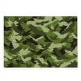 thumbnail image 2 of Camo Cutting Board, Eagle Silhouettes Flying Open Wings Falcon Hawk Armed Forces Theme, Decorative Tempered Glass Cutting and Serving Board, Large Size, Dark Brown Army Green, by Ambesonne, 2 of 5