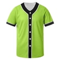 thumbnail image 4 of Gfyviroh Toddler Boys Baseball Jersey Short Sleeve Button Down Casual Sports Tee Mesh Patchwork Quick Dry Athletic T-Shirt, 4 of 5