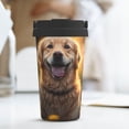 thumbnail image 6 of Uemuo Sunset Daisy Dog Print Carry Insulated Coffee Mug, Travel Mug with Hidden Handle, Insulated Coffee Flask, Leak-proof Travel Mug Insulated Mug for Office, 6 of 8