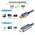 thumbnail image 3 of BENFEI 4K DisplayPort to HDMI 6 Feet Cable[Aluminum Shell, Nylon Braided, Grey] Compatible with HP, ThinkPad, AMD, NVIDIA, Desktop and More, 3 of 7