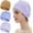 3pieces-brown,light Blue,light Purple, variant on 3 Pieces 100% Cotton Skull Caps Beanie for Men Women Lightweigt Night Cap Sleep Hats Breathable Helmet Liner