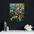 thumbnail image 5 of ONETECH Feng Shui Nine Koi Fish Lucky Landscape Poster Painting on Canvas Wall Art Living Room Decoration Home Decor, 5 of 5