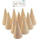 thumbnail image 1 of Soporte para anillos, paquete de 10 pequeños conos de madera sin terminar, exhibición de pulseras y anillos kaili Sencillez, 1 of 5