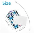 thumbnail image 4 of Square 2Pack PU Leather Colorful Butterflies Cruise Luggage Tag with Privacy Cover and Stainless Steel Ring - Suitable for Travel Handbags Backpacks Luggage Tags, 4 of 6