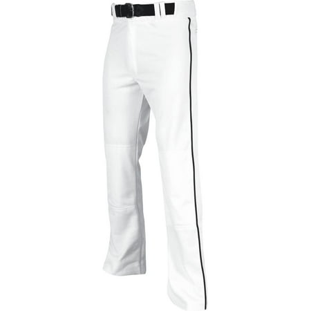 Champro Sports Triple Crown Open-Bottom Baseball Pants with Braid, Adult Medium, White with Black Braid