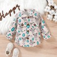 thumbnail image 5 of Gibobby Blusas De Niños Niños pequeños, niñas, camisa, abrigo, chaqueta, estampados de dibujos animados, manga larga, niños, cuello vuelto, tops con botones, prendas de vestir(Blanco, 12-18 Meses), 5 of 5