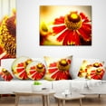 thumbnail image 4 of Designart Beautiful Flower on Yellow Background - Flower Throw Pillow - 12x20, 4 of 5