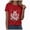 Red, variant on TOWED22 Fall Shirts for Women Halloween Bow Ghost Flower Graphic Tees Spooky Season Tops Cute Autumn Halloween T-Shirt(Wine,XXL)