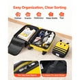thumbnail image 3 of KFFKFF Ensemble de Bagages pour Enfants, 5 Pcs, Valise Rigide à Roulettes de 18 Po avec Sac à Dos et Oreiller en Forme de U, Ensemble de Bagages Cabine pour Enfants avec Abeille, 3 of 9