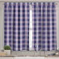 thumbnail image 2 of Ambesonne Checkered Valance & Curtain, Vibrant Classical, 55"x36", Maroon Royal Blue White, 2 of 6