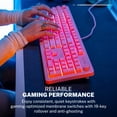 thumbnail image 3 of JLab Nightfall Wired Gaming Keyboard, RGB, Media Dial, Anti-Ghost, Full-Size, Pink, 3 of 10