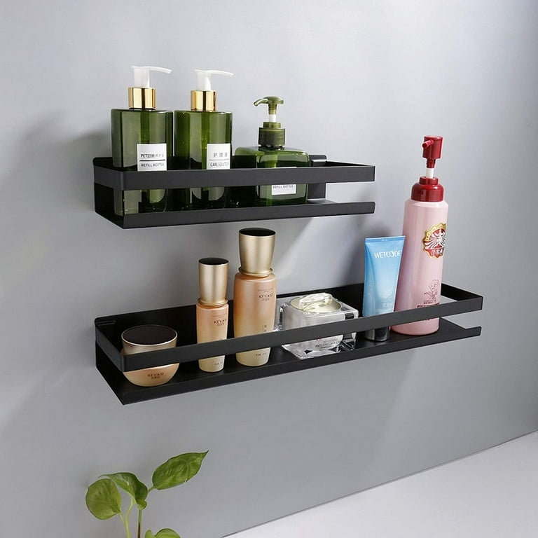 Modern Farmhouse Bathroom Shelf, Black Shower Shelf, Minimalist
