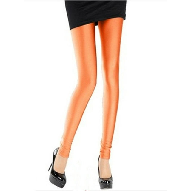 Shiny Pant Leggings Hot Selling Leggings Solid Color Fluorescent Spandex Elasticity