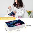 thumbnail image 5 of Dragonfly Travel Jewelry Organizer Storage Box Bracelet Holder, PU Leather with Removable Compartment, Portable, 5 of 6