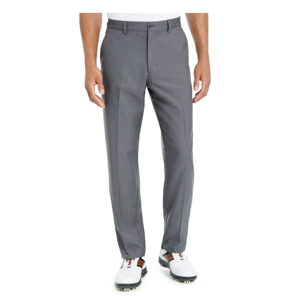 Greg Norman - GREG NORMAN Mens Gray Active Button Fly Stretch Regular ...