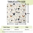thumbnail image 2 of Beige Chicken Breed Pattern Square Fitted Tablecloth with Elastic Edge,Square Table Cover,Washable Elastic Table Cover for Home Kitchen Party Decor 36"x36", 2 of 6