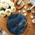 thumbnail image 2 of Round Placemats Navy Blue Marble 15 inch Set of 4 Table Mats for Dining Table Abstract Art Heat Resistant Non-Slip Kitchen & Home Decorative Place Mat Set, 2 of 8