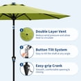 thumbnail image 4 of Parasol de Patio Extérieur de 10 Pi avec Inclinaison à Bouton-Poussoir et Manivelle, 8 Nervures Robustes Protection UV Parasol de Table Imperméable pour Terrasse, Marché, Jardin et Piscine, 4 of 6