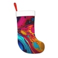 thumbnail image 2 of Yiaed Colorful Abstract Swirls Print Christmas Stockings, Christmas Stockings Hanging Ornaments, Christmas Stockings for Family Christmas Holiday Decorations, 2 of 7