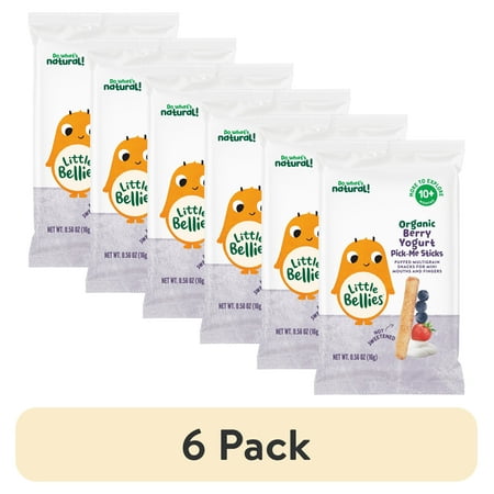(6 pack) Little Bellies Organic Berry Yogurt Pick-me Sticks 0.56 oz