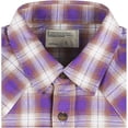 thumbnail image 3 of NUTEXROL Men's Casual Flannel Plaid Shirt Sleeveless Cotton Plus Size Vest Purple and White S, 3 of 4