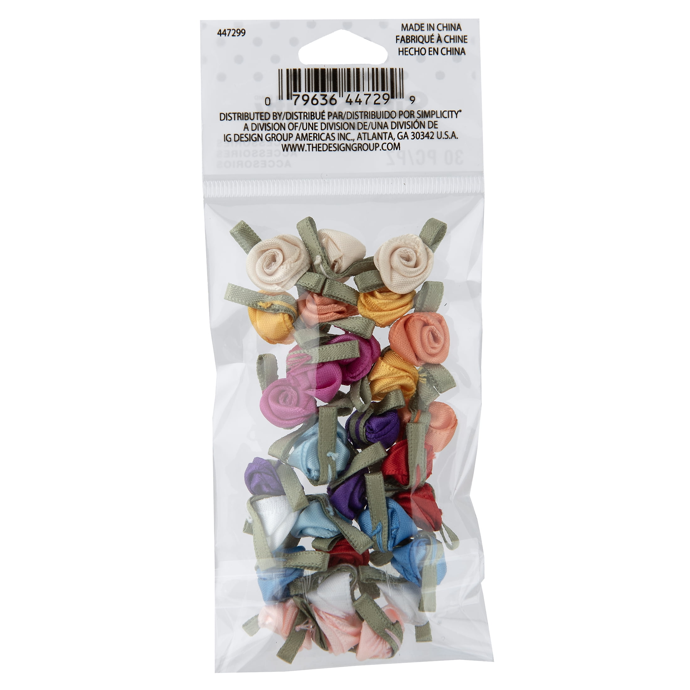 ACC RIB ROSE MLT 30P